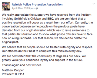 Illustration for article titled Restaurant Targeted by Racist Harassment After Police Union Spreads Hoax Online